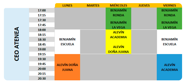 Horario CEO Atenea